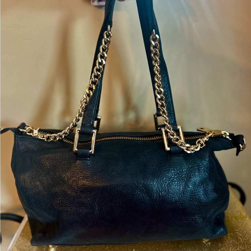 Juicy Couture Vintage Leather Bag with Gold Chain